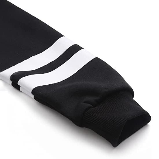 Women's Pullover Fleece Drop Shoulder Striped Hoodie